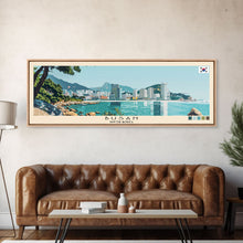 Carregar imagem no visualizador da galeria, Busan, South Korea Panoramic Canvas Print, Busan, South Korea Painting, South Korea Art, Busan Travel Poster, Travel Art, Guest Room Painting
