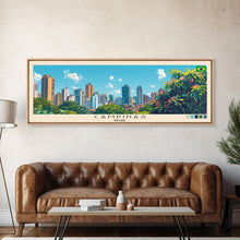 Carregar imagem no visualizador da galeria, Campinas, Brazil Panoramic Canvas Print, Campinas, Brazil Painting, Brazil Art, Campinas Travel Poster, Travel Art, Housewarming Gift
