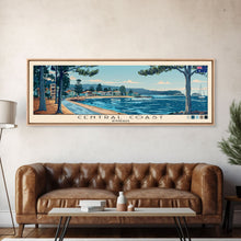 Cargar imagen en el visor de la galería, Central Coast, Australia Panoramic Canvas Print, Central Coast, Australia Painting, Australia Art, Central Coast Travel Poster, Travel Art, Vacation Gift
