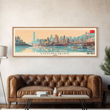 Cargar imagen en el visor de la galería, Chongqing, China Panoramic Canvas Print, Chongqing, China Painting, China Art, Chongqing Travel Poster, Travel Art, Living Room Painting
