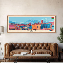 Load image into Gallery viewer, Cobija, Bolivia Panoramic Canvas Print, Cobija, Bolivia Painting, Bolivia Art, Cobija Travel Poster, Travel Art, Vacation Gift
