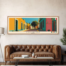 Load image into Gallery viewer, Culiacan, Mexico Panoramic Canvas Print, Culiacan, Mexico Painting, Mexico Art, Culiacan Travel Poster, Travel Art, Living Room Painting
