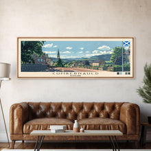 Load image into Gallery viewer, Cumbernauld, Scotland Panoramic Canvas Print, Cumbernauld, Scotland Painting, Scotland Art, Cumbernauld Travel Poster, Travel Art, Housewarming Gift
