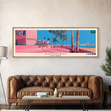 Load image into Gallery viewer, Dammam, Saudi Arabia Panoramic Canvas Print, Dammam, Saudi Arabia Painting, Saudi Arabia Art, Dammam Travel Poster, Travel Art, Vacation Gift
