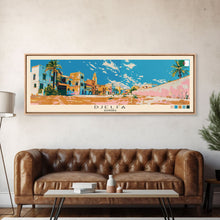 Load image into Gallery viewer, Djelfa, Algeria Panoramic Canvas Print, Djelfa, Algeria Painting, Algeria Art, Djelfa Travel Poster, Travel Art, Housewarming Gift
