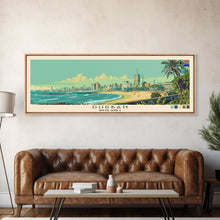 Load image into Gallery viewer, Durban, South Africa Panoramic Canvas Print, Durban, South Africa Painting, South Africa Art, Durban Travel Poster, Travel Art, Guest Room Painting
