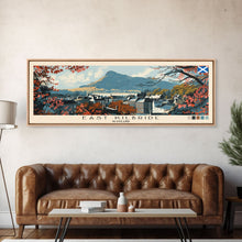 Load image into Gallery viewer, East Kilbride, Scotland Panoramic Canvas Print, East Kilbride, Scotland Painting, Scotland Art, East Kilbride Travel Poster, Travel Art, Housewarming Gift
