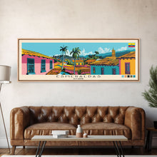 Load image into Gallery viewer, Esmeraldas, Ecuador Panoramic Canvas Print, Esmeraldas, Ecuador Painting, Ecuador Art, Esmeraldas Travel Poster, Travel Art, Guest Room Painting
