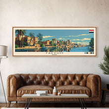 Carregar imagem no visualizador da galeria, Fayyum, Egypt Panoramic Canvas Print, Fayyum, Egypt Painting, Egypt Art, Fayyum Travel Poster, Travel Art, Housewarming Gift
