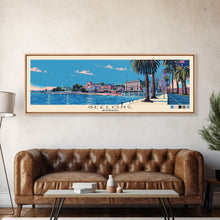 Carregar imagem no visualizador da galeria, Geelong, Australia Panoramic Canvas Print, Geelong, Australia Painting, Australia Art, Geelong Travel Poster, Travel Art, Guest Room Painting
