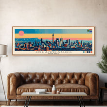 Load image into Gallery viewer, Johannesburg, South Africa Panoramic Canvas Print, Johannesburg, South Africa Painting, South Africa Art, Johannesburg Travel Poster, Travel Art, Guest Room Painting
