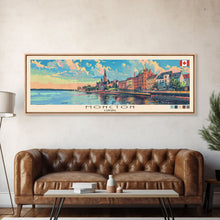 Load image into Gallery viewer, Moncton, Canada Panoramic Canvas Print, Moncton, Canada Painting, Canada Art, Moncton Travel Poster, Travel Art, Guest Room Painting
