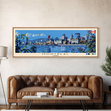 Carregar imagem no visualizador da galeria, Montreal, Canada Panoramic Canvas Print, Montreal, Canada Painting, Canada Art, Montreal Travel Poster, Travel Art, Guest Room Painting
