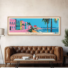 Load image into Gallery viewer, San-Pedro, Ivory Coast Panoramic Canvas Print, San-Pedro, Ivory Coast Painting, Ivory Coast Art, San-Pedro Travel Poster, Travel Art, Vacation Gift
