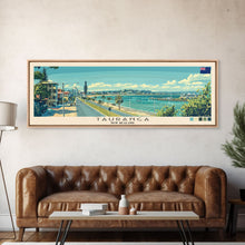 Load image into Gallery viewer, Tauranga, New Zealand Panoramic Canvas Print, Tauranga, New Zealand Painting, New Zealand Art, Tauranga Travel Poster, Travel Art, Guest Room Painting

