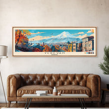 Load image into Gallery viewer, Yerevan, Armenia Panoramic Canvas Print, Yerevan, Armenia Painting, Armenia Art, Yerevan Travel Poster, Travel Art, Guest Room Painting
