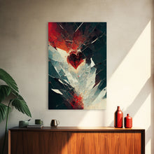 Carregar imagem no visualizador da galeria, Anatomy of a Broken Heart, Framed Canvas Print, Ready To Hang Framed Wall Art, Living Room Wall Hanging
