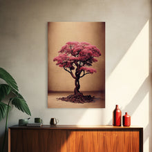 Load image into Gallery viewer, Japanese Maple Tree, Framed Canvas Print, Ready To Hang Framed Wall Art, Living Room Wall Hanging, Cherry Blossom Tree
