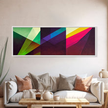 Carregar imagem no visualizador da galeria, Abstract Colorful Painting Bright Multicolor wall art Framed Abstract canvas Print Brush Strokes Abstract canvas art Living room wall art
