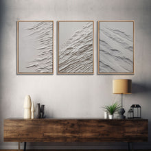 Load image into Gallery viewer, Triptych Framed Canvas Print Wall Art Set of 3 White Textured Effect Abstract Prints Modern Minimalist Wall Art Neutral Decor Impasto Effect
