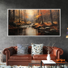 Carregar imagem no visualizador da galeria, Fall Centerpiece Landscape Painting Canvas Print, Autumn Decor, Fall Centerpiece, Fall Home Decor, Fall Wall Decor, Fall Home Decor
