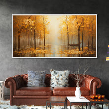 Carregar imagem no visualizador da galeria, Fall Centerpiece Landscape Painting Canvas Print, Autumn Landscape Decor, Fall Centerpiece Fall Home Decor, Fall Wall Decor, Fall Home Decor
