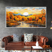 Carregar imagem no visualizador da galeria, Abstract Wall Art, Fall Decor, Autumn Wall Art, Fall Trees, Landscape Art, Canvas Wall Art, Wall Print, Country Home Decor, Thank You Gift

