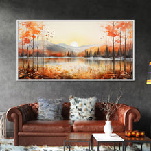 Carregar imagem no visualizador da galeria, Beautiful Sunset Landscape Painting On Canvas, Original Canvas Print Nature Art, Fancy Landscape Wall Art, Bedroom Wall Decor Gifts Boho Art
