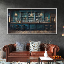 Load image into Gallery viewer, Bar Decor, Prohibition Wall Art, Saloon Wall Art, Canvas Print, Wall Hanging, Panoramic Art, Farmhouse Wall Decor, Kitchen Print, Gift Ideas
