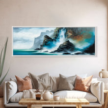 Carregar imagem no visualizador da galeria, Fantasy Waterfall Canvas Print - Panoramic Landscape Painting - Perfect for Living Room and Bedroom Decor
