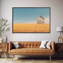 Load image into Gallery viewer, Liminal Spaces, Rustic Farmhouse Wall Decor, Teal Gray Barn Landscape Art Print or Canvas, Country Living Room Wall Decor, Liminal Art
