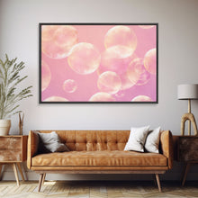 Load image into Gallery viewer, Pink Bathroom Wall Decor, Pink Bubbles Abstract Wall Art Print, Bubbles Print, Pink Nursery Wall Art, Bubbles Nursery Art Print Framed Art
