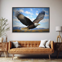 Load image into Gallery viewer, Eagle in a Mountain Clouds Canvas Wall Art Design, Framed Canvas Print Decor for Home &amp; Office Decoration, CANVAS READY to Hang

