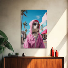 Cargar imagen en el visor de la galería, Chihuahua Wall Print, Dog Wall Art, Dog Sunglasses, Pink Hoodie, Funny Wall Art, Framed Wall Art, Framed Canvas, Wall Print, Wall Canvas
