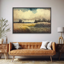 Load image into Gallery viewer, Subdued Watercolor Wall Art, Framed Canvas Print, Muted Moody Minimalist Boho Style Wall Art, Guest Room, Above Bed Art, Above Sofa Wall Art
