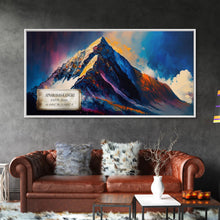 Carregar imagem no visualizador da galeria, Apsarasas Kangri, Wall Art, Original Mountain Painting Print, Travel Poster, Mountain Landscape Wall Decor, Abstract Mountain Art
