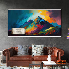 Load image into Gallery viewer, Batura II, Mountain Wall Art, Framed Canvas Print, Mountain landscape Paining Print, Abstract Landscape Art
