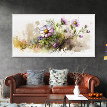 Carregar imagem no visualizador da galeria, Abstract Wildflower Meadow Painting, Colorful Vibrant Botanical Art Prints, Abstract Mixed Media flower Art, Extra Large Painting, Wall Art
