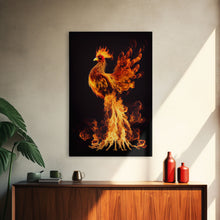 Load image into Gallery viewer, Phoenix Watercolor Canvas Phoenix Bird Art Print Fire Bird Phoenix Framed Print Wall Art Fantastic Animals Painting Phoenix Gift
