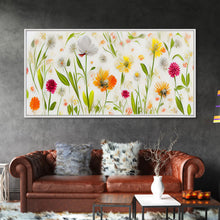 Load image into Gallery viewer, Botanical wall art, spring flowers, canvas print, dorm art for girls
