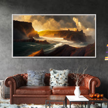 Cargar imagen en el visor de la galería, Cliffs and the sea, canvas print, ocean wall art
