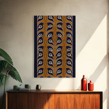 Load image into Gallery viewer, Art Deco Pattern Wall art - Framed Canvas Print - Art Deco - Abstract nature - Orange art - Patterns art - Beautiful art - Living room art
