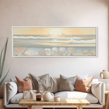 Carregar imagem no visualizador da galeria, Abstract  Ocean Wall Art Canvas Print, Pastel Beach Wall Art, Seascape Wall Decor, Ocean Waves Wall Art, Panoramic, Wall Art, Canvas Print
