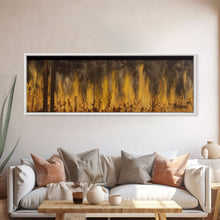 Carregar imagem no visualizador da galeria, Forest On Fire, Yellow Flames Wall Decor, Extra Large Wall Art, Wall Decor, Framed Canvas Print, Panoramic, Wall Art, Canvas Print
