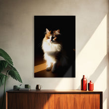 Load image into Gallery viewer, Portrait of a Calico Cat, Framed Canvas Print, Cat Art, Cat Photography, Cat Wall Art
