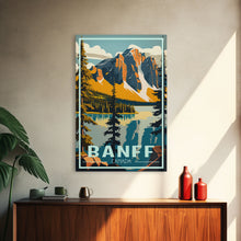 Load image into Gallery viewer, Banff, Canada Wall Art, Canada Art Print, Alberta, Travel Wall Print, Travel Poster, Travel Artwork, Travel Wall Art, Canvas Wall Print
