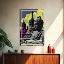 Load image into Gallery viewer, Indonesia Wall Art, Borobudur Temple, Java, Travel Wall Print, Travel Poster, Travel Artwork, Travel Wall Art, Canvas Wall Print
