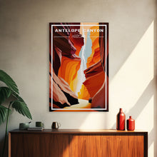 Cargar imagen en el visor de la galería, Arizona Artwork, Arizona Poster, Antelope Canyon, Travel Wall Print, Travel Poster, Travel Artwork, Travel Wall Art, Canvas Wall Print
