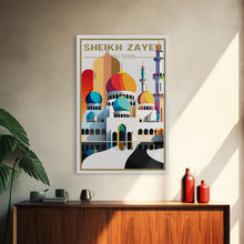 Carregar imagem no visualizador da galeria, Abu Dhabi Wall Art, Sheikh Zayed Mosque, United Arab Emirates Poster, Travel Wall Print, Travel Poster, Travel Wall Art, Canvas Wall Print
