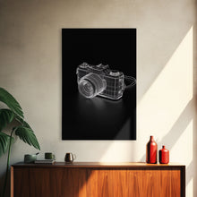 Carregar imagem no visualizador da galeria, Camera Wall Art, Photography Art, Craft Room Wall Decor, Minimalist Print, Wall Decor, Canvas Print, Wall Art, Framed Canvas
